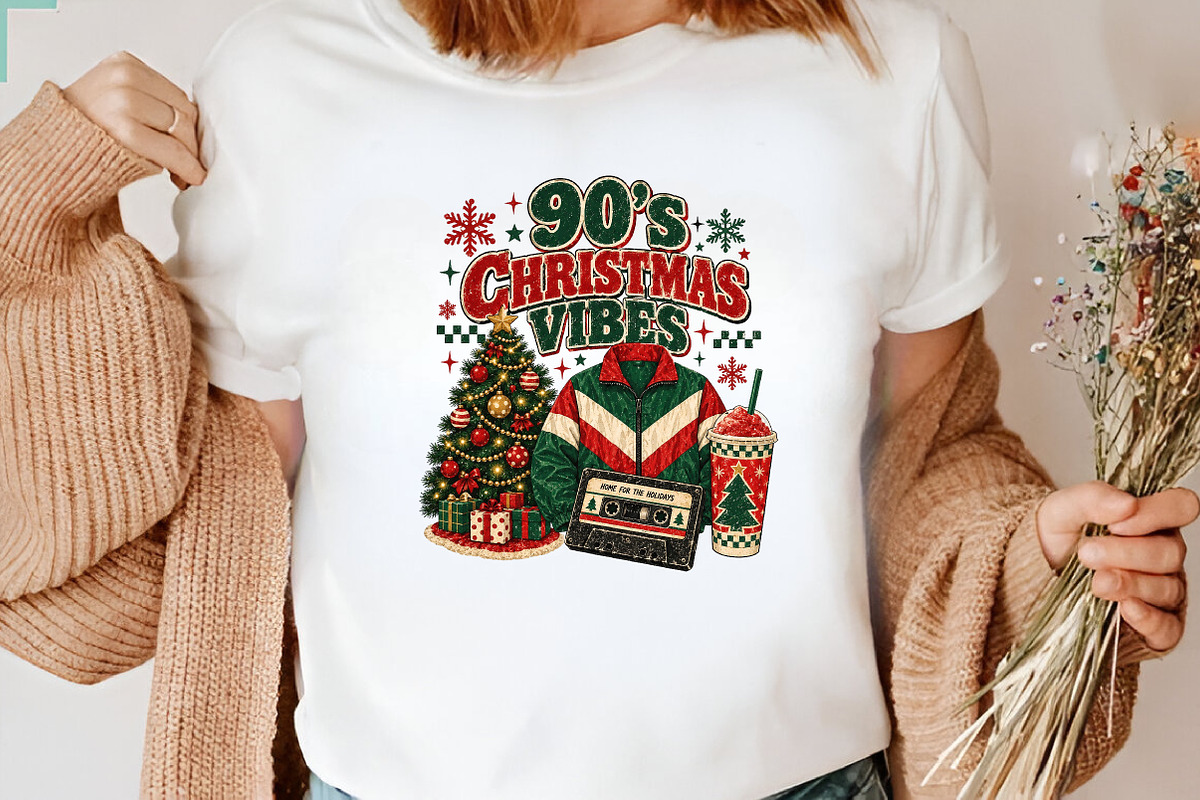 Retro Christmas Vibes PNG, a Seasonal Illustration by CraftArtStudio (Photo 3 of 4)