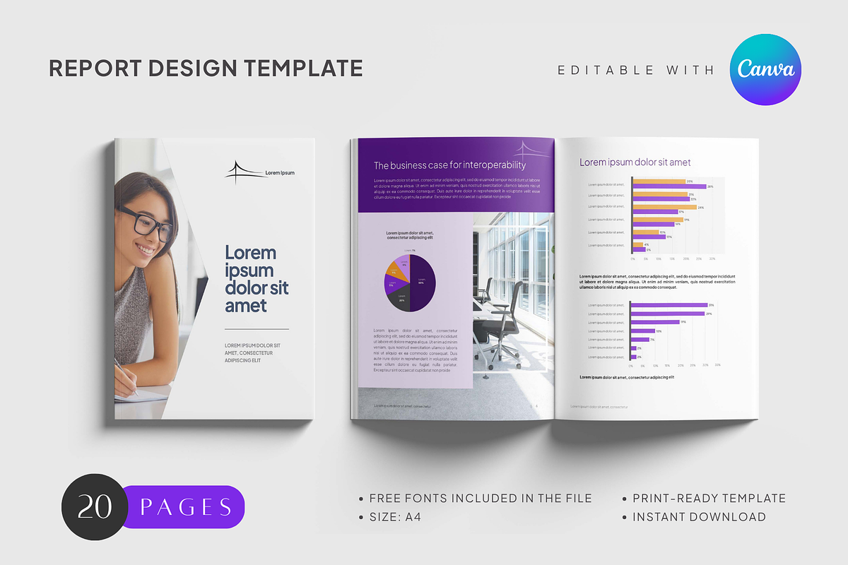 Report Design Template, a Marketing Template by CubicSpace (Photo 1 of 5)