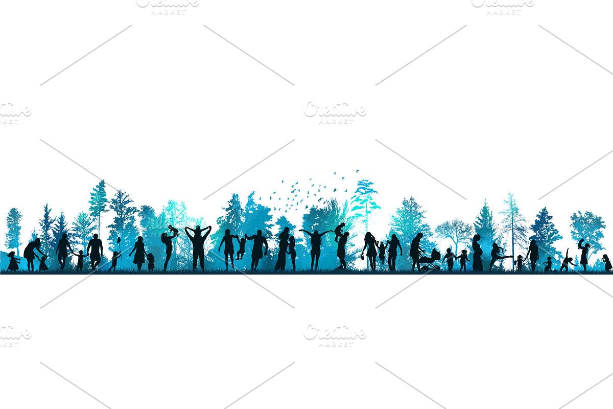 Silhouettes of people in nature, a Person Illustration by Nenahliadava Design