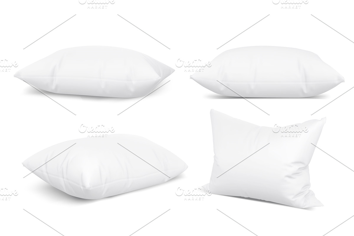White pillows set isolated on, an Object Illustration by art PVP - market