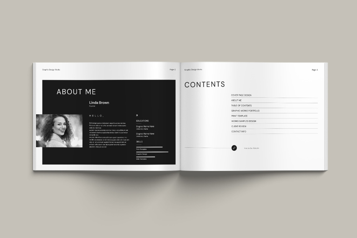 Designer Portfolio Landscape, a Brochure Template by Pixelpick (Photo 2 of 9)