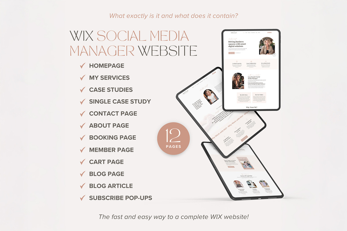 Wix Template Social Media Manager preview 3