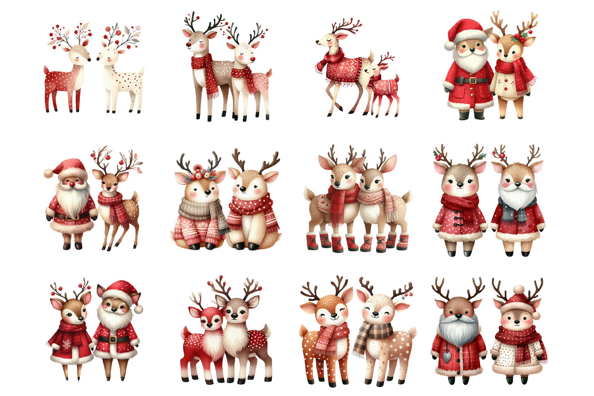 Quirky Santa & Reindeer, an Illustration by Design Market (Photo 3 of 3)