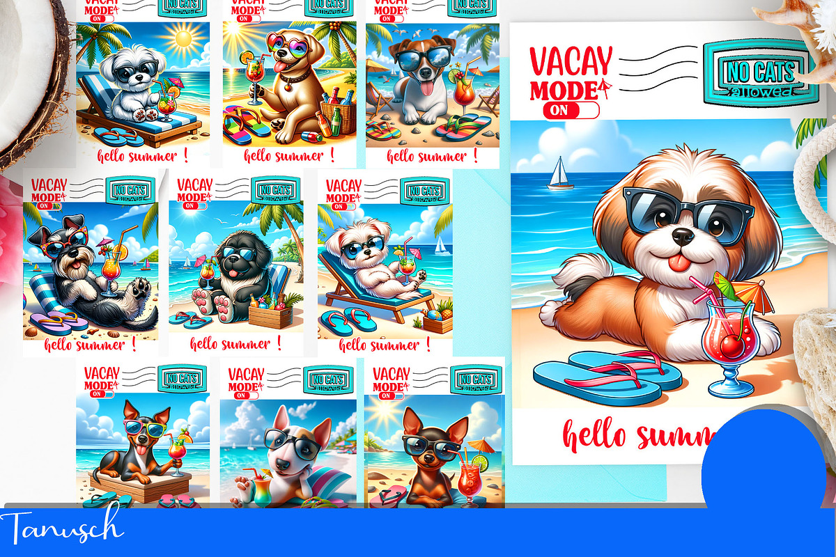 holiday dog breeds mega bundle, an Animal Illustration by TanuschArts (Photo 6 of 24)