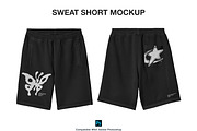 Sweat Short Mockup, a Bottom Mockup by Irhasalfahad (Thumbnail 1 of 4)