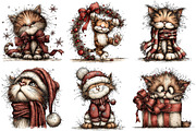 Festive Cat Winter Clipart, an Illustration by Libby Wishes (Thumbnail 7 of 8)