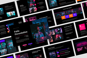 Futia : Neon Colors Keynote, a Presentation Template by Punkl Camp