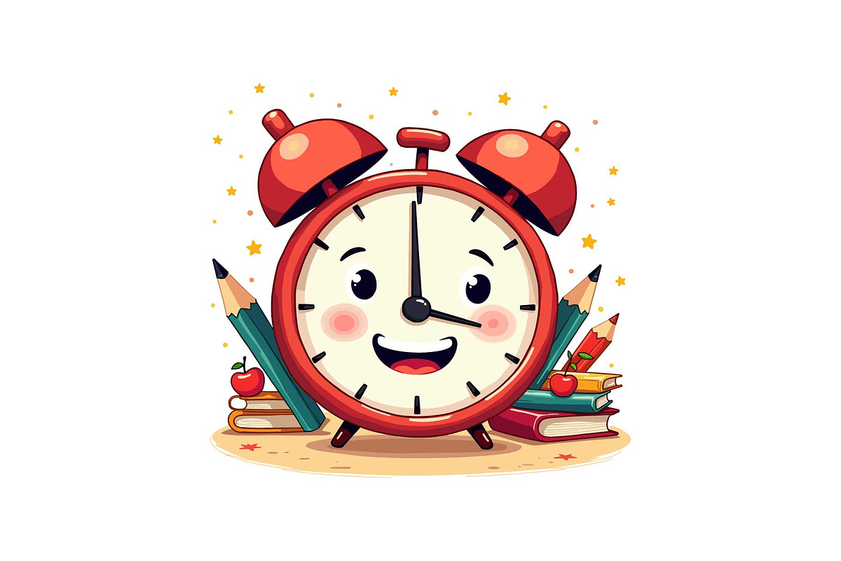 School Clock & Books Set, an Object Graphic by yasushie (Photo 3 of 13)