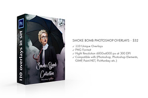 Smoke Bomb Photoshop Overlays