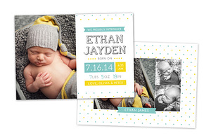 Birth Announcement Template CB022