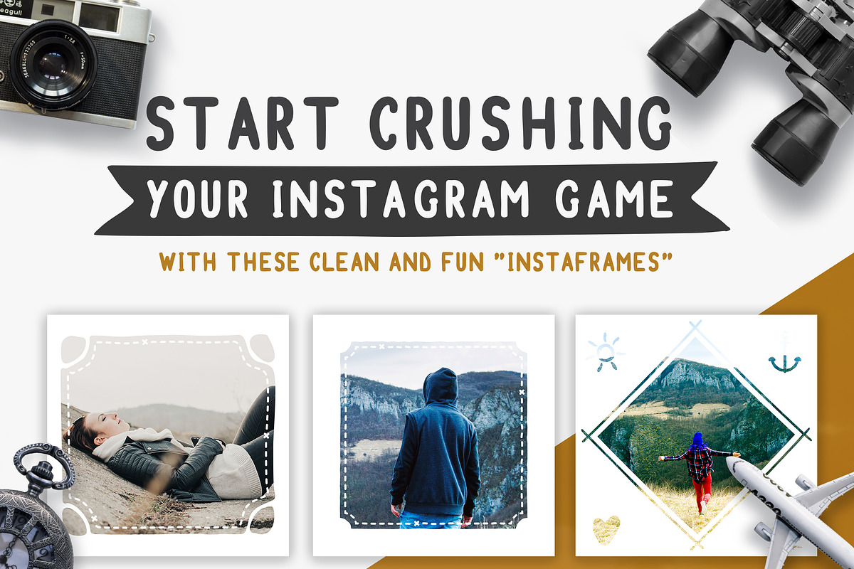 NOW ON SALE! Travel Instagram Frames, a Social Media Template by Brandspark (Photo 1 of 2)