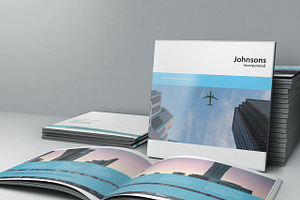 Square Bifold Corporate Brochure, a Brochure Template by retrographix