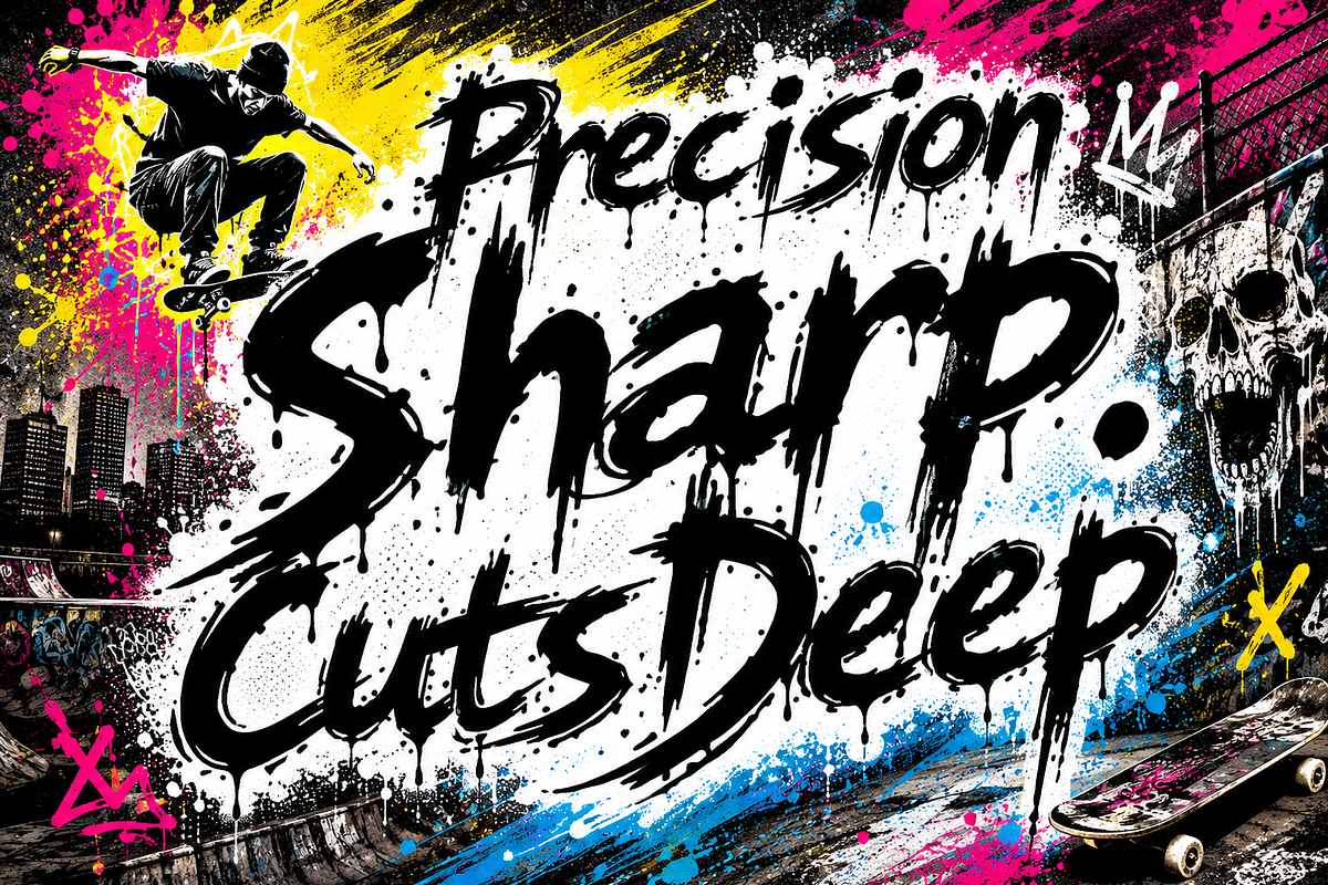 ShycoBlaze – Metal Skate Rock & Punk, a Handwritten Font by HypeWorksCo (Photo 9 of 13)