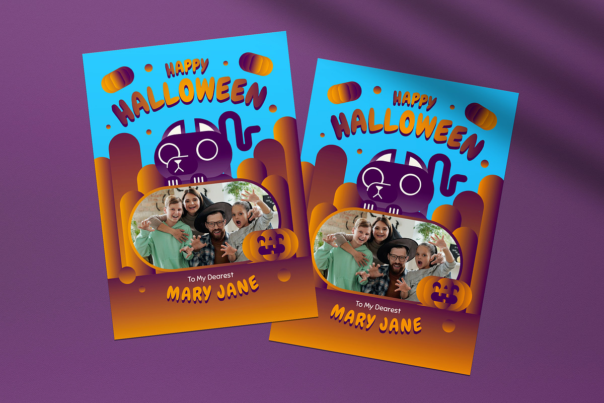 Modern Halloween Greeting Card, a Brochure Template by graphicook (Photo 3 of 4)