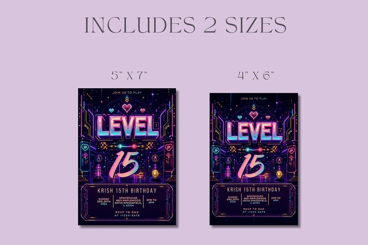 Gaming Birthday Invitation Template, an Invitation Template by InvitingStorys (Photo 6 of 11)