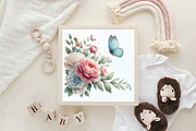 Watercolor Butterflies Flowers, an Illustration by CraftArtStudio (Thumbnail 6 of 6)