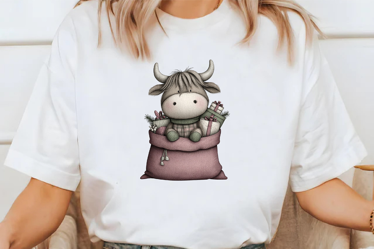 Whimsical Christmas Highland Cow Cli, an Illustration by Libby Wishes (Photo 5 of 7)