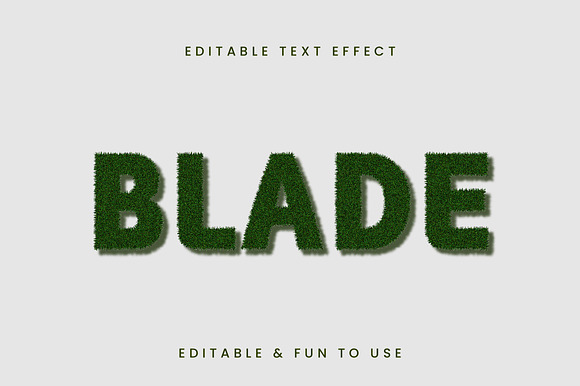 Grass Texture 3D Bold Text Effect preview 3
