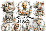 Whimsical Baby Animals Watercolor, an Illustration by one-touch (Thumbnail 1 of 23)