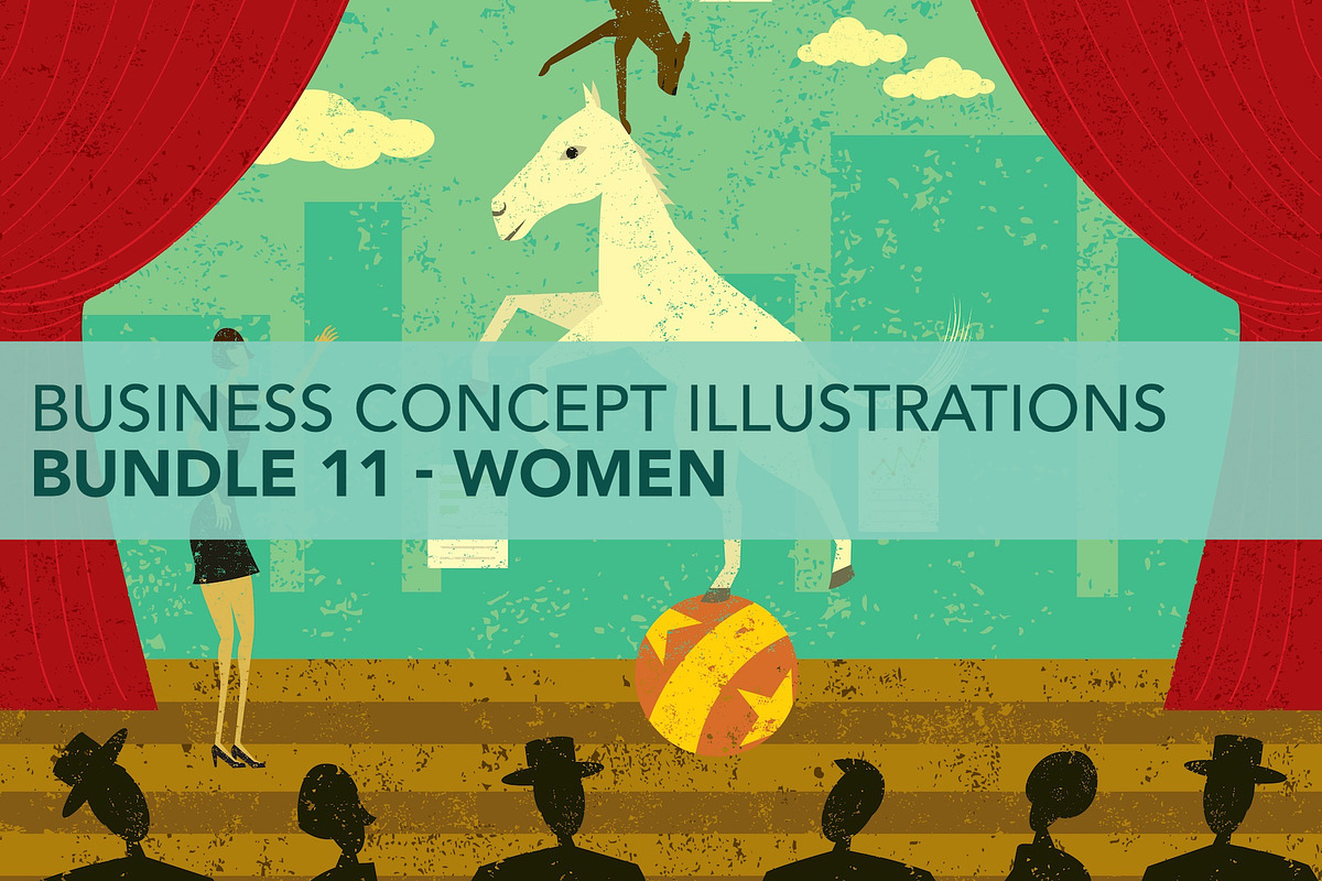 Business Concepts Bundle 11 Women, a Person Illustration by retrorocket (Photo 1 of 21)