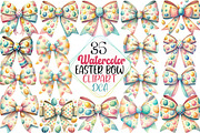 Easter Eggs Coquette Bow Clipart, an Illustration by DreamCafeArt (Thumbnail 1 of 5)