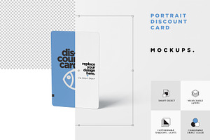 Portrait Discount Card Mockups