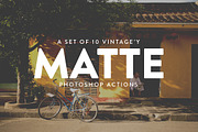 10 Vintage Matte Photoshop Actions, an Action Add-On by RAPPIDLY (Thumbnail 1 of 4)