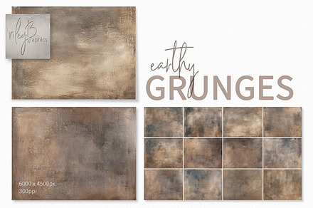 Earthy Grunges, a Texture Graphic by rileyBgraphics