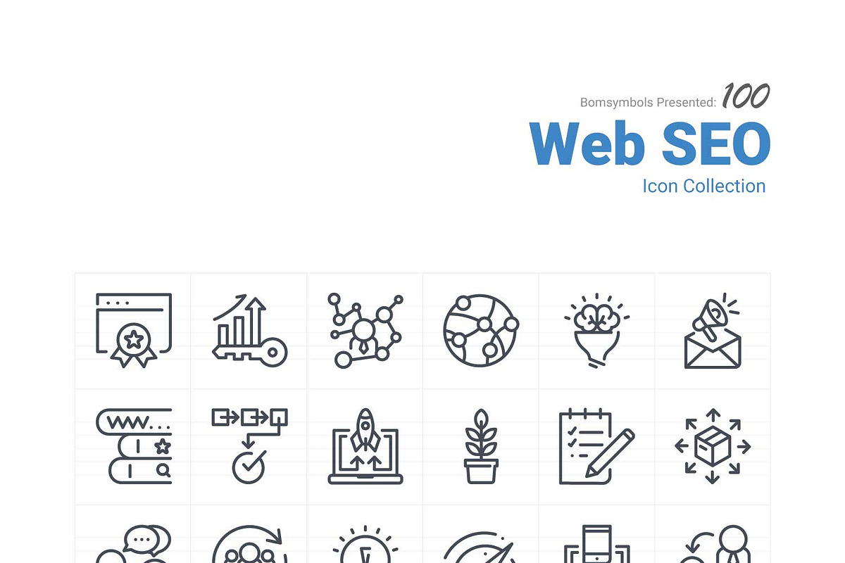 Web SEO icon collection, an Outline Icon by BomSymbols (Photo 5 of 5)