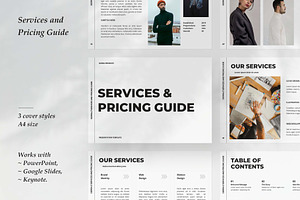 Services and Pricing Guide Template