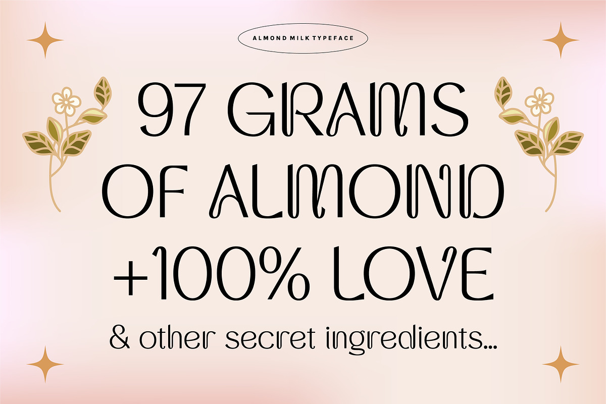 ALMOND MILK - Cute Display Font, a Sans Serif Font by Artflorara (Photo 2 of 15)