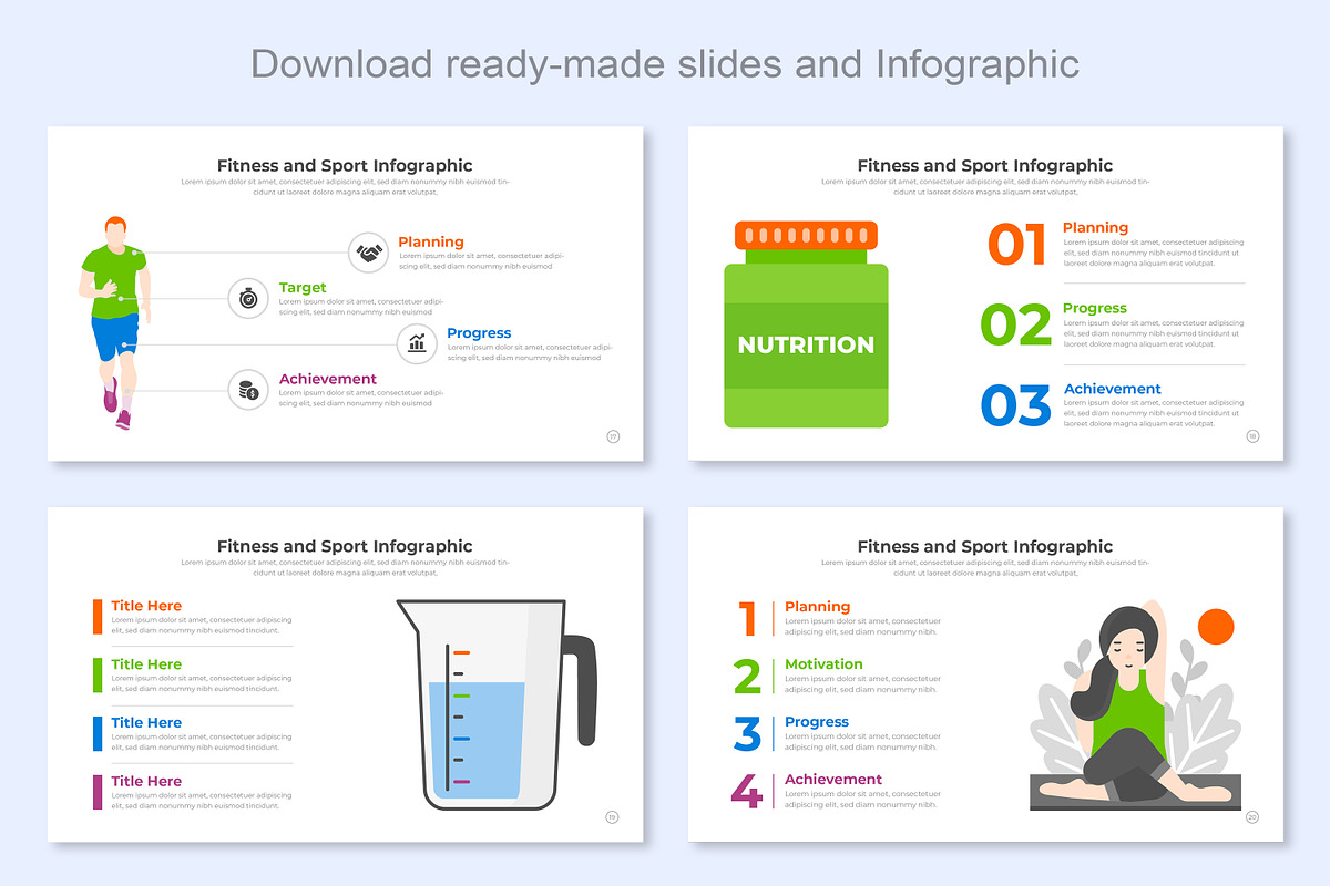 Fitness & Sport Infographic Template, a Presentation Template by Mighty-Slide (Photo 3 of 7)
