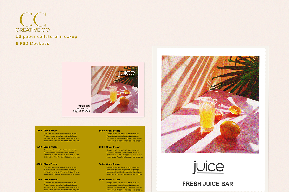 US Paper Collateral Mockup, a Marketing Template by CC CREATIVE CO (Photo 6 of 8)