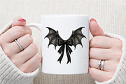 Black Coquette Bat Bow Retro Hallowe, an Illustration by Sublimation Artist (Thumbnail 5 of 9)