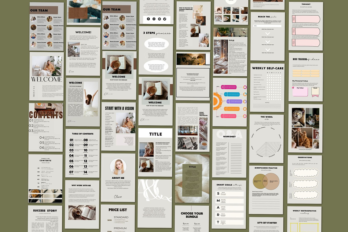 300 Coach Workbook & Ebook Kit Canva, a Templates & Theme by iloveTemplate (Photo 4 of 4)