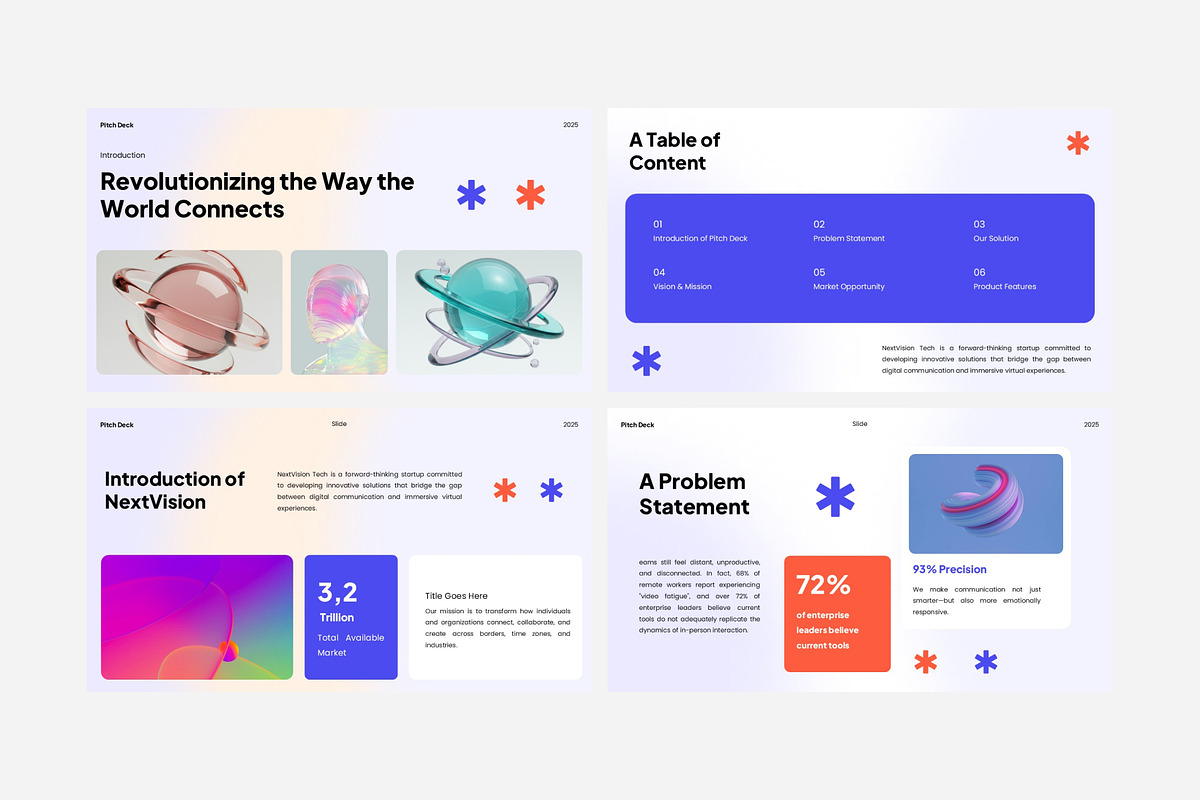Pastel Futuristic Startup Pitch Deck, a Presentation Template by Eklip Studio (Photo 2 of 6)