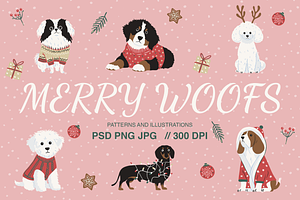 Christmas Doggy Dog Pattern
