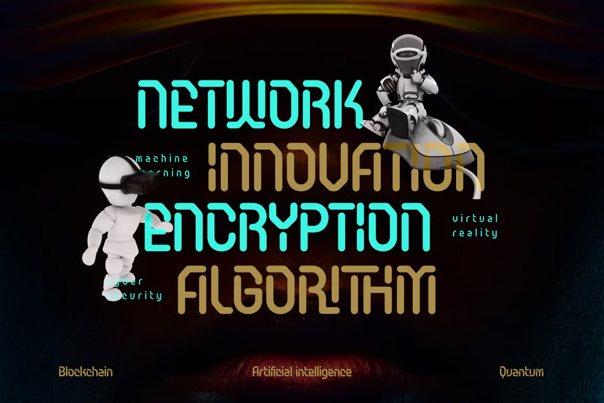 Vetrix - Modern Techno Font, a Sans Serif Font by Brand Earth (Photo 4 of 7)
