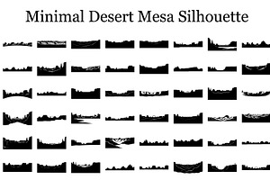 Minimal Desert Mesa Silhouettes, a Graphic by musafir_fashion
