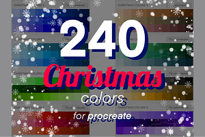 240 Procreate Christmas Color Palett