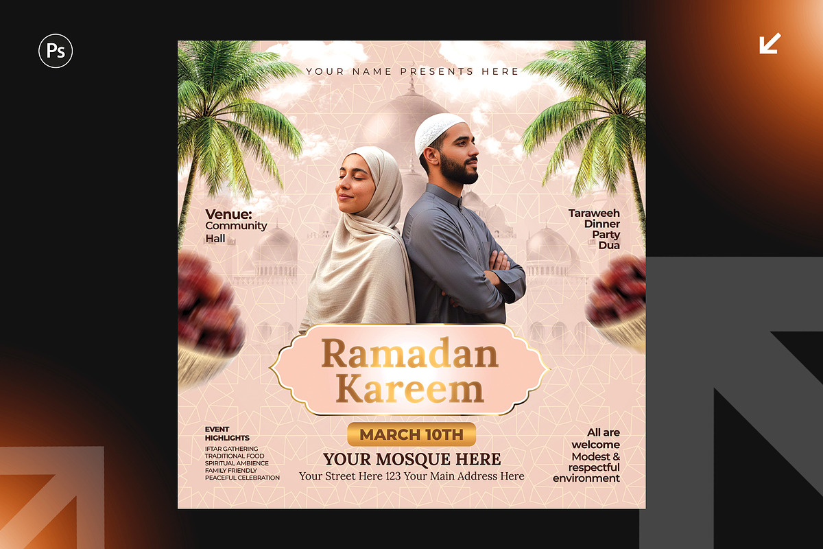 06 Ramadan Kareem Party Flyer Bundle, a Flyer Template by Shajib Shikder (Photo 6 of 7)