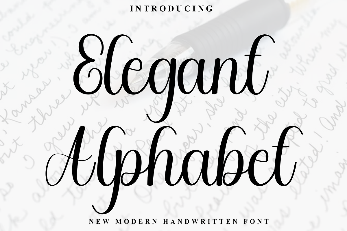 Elegant Alphabet, a Handwritten Font by FreshTypeINK (Photo 1 of 9)