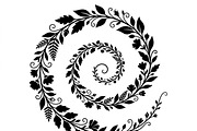 50 Elegant Floral Leaf Spiral Frame, a Decorative Illustration by Amazin_art (Thumbnail 22 of 39)