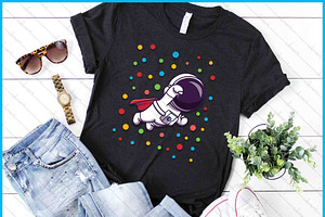 Dot Day Astronaut Kids SVG PNG