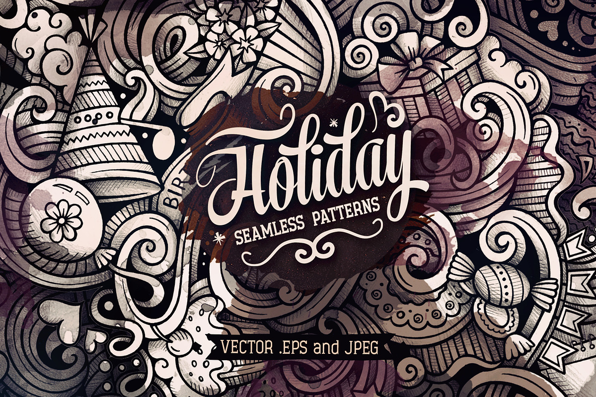 Holiday Graphics Patterns, a Pattern Graphic by BALABOLKA (Photo 1 of 6)
