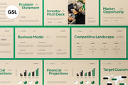 Green Cream Pitch Deck Google Slide, a Presentation Template by graphicook (Thumbnail 2 of 8)