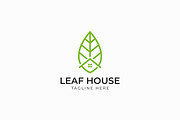 Leaf House Logo for Business Nature, a Branding & Logo Template by Signatoro (Thumbnail 1 of 2)