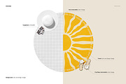 Microfiber Round Beach Towel Mockup, a Product Mockup by Creatsy (Thumbnail 3 of 9)