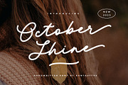 October Shine Monoline Font, a Handwritten Font by RantautypeStudio (Thumbnail 1 of 17)