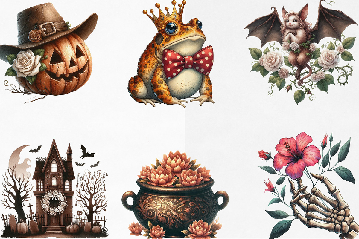 Brown Halloween Clipart, an Illustration by Designking (Photo 3 of 4)